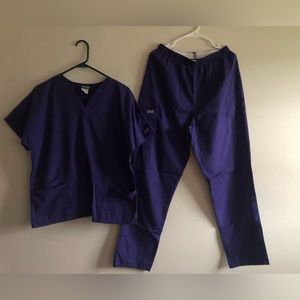 Cherokee Brand Scrub Set (top & pants) size Medium Color: Purple Size: Medium